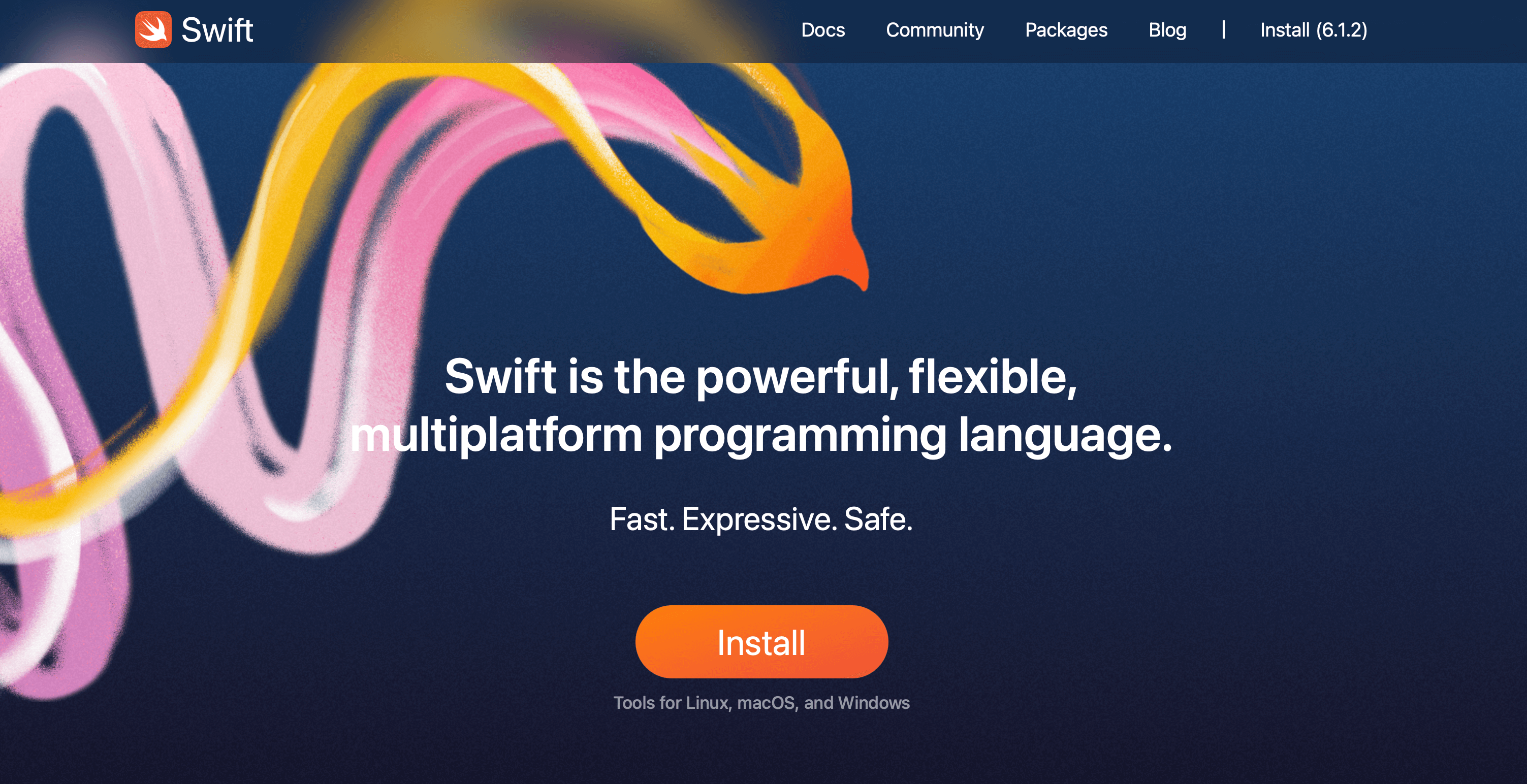 The new Swift.org landing page